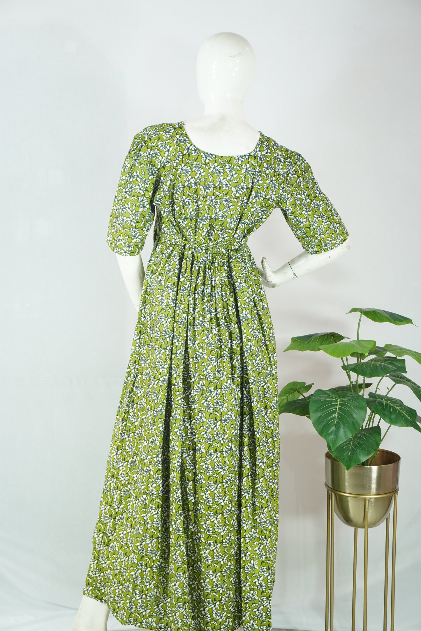 Prosion Single Tier Cotton Frock