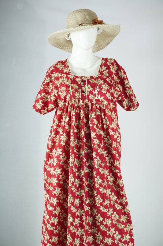 Button cotton nighty