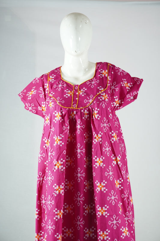 Button cotton nighty