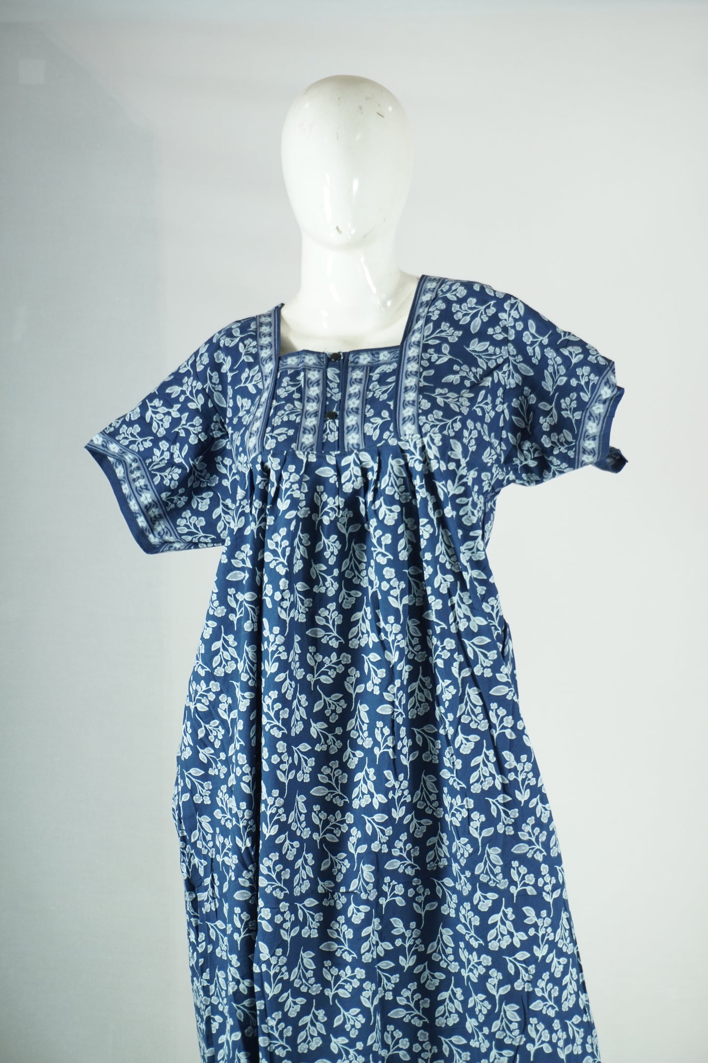 Button cotton nighty