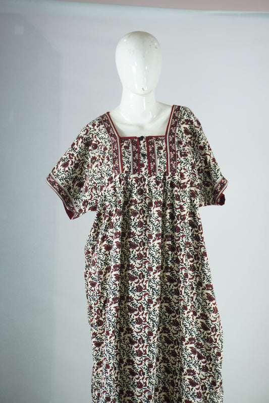 Button cotton nighty