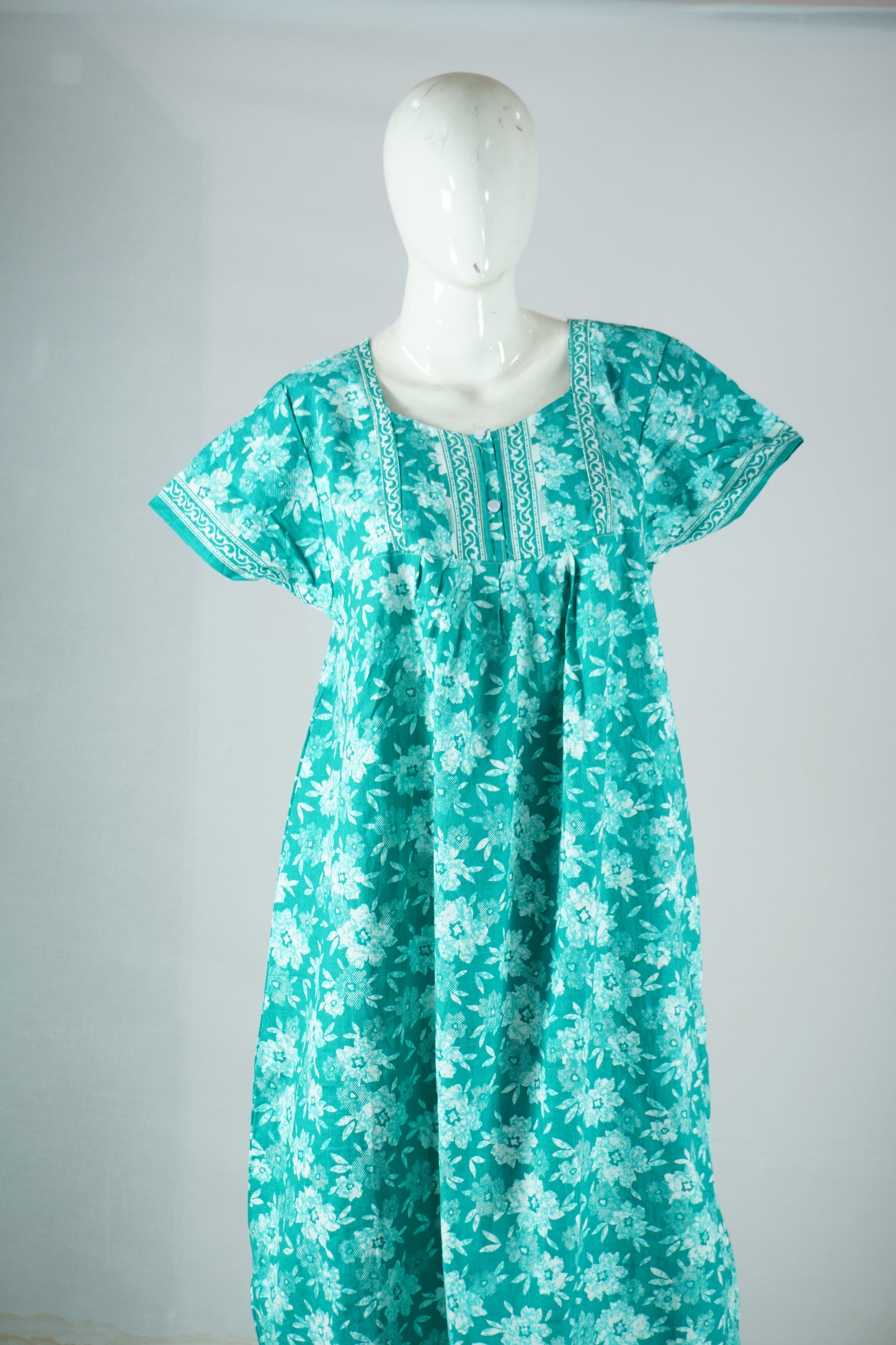 Button cotton nighty
