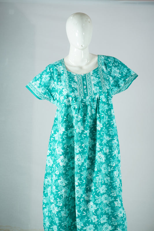 Button cotton nighty