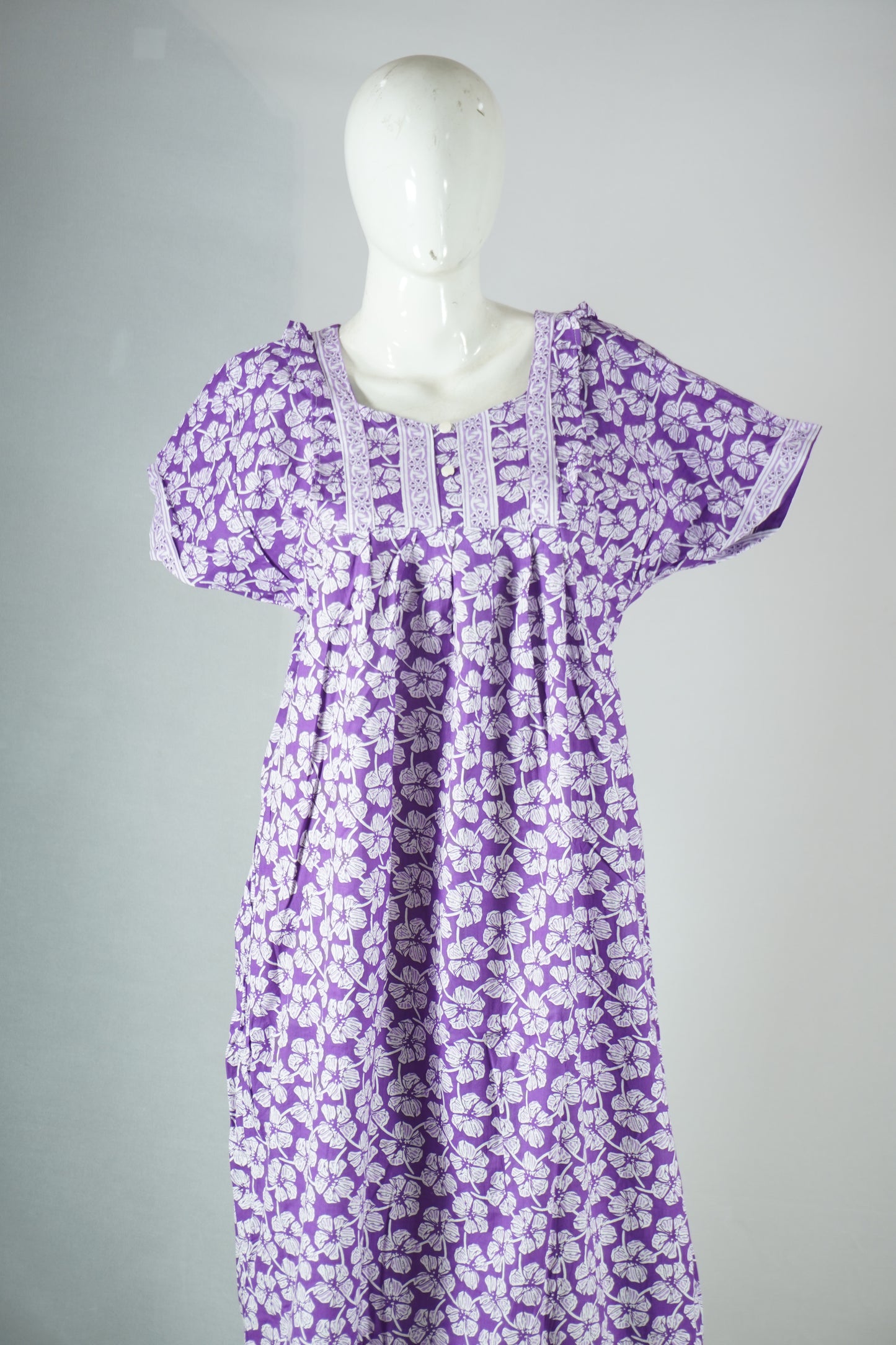 Button Cotton Nighty