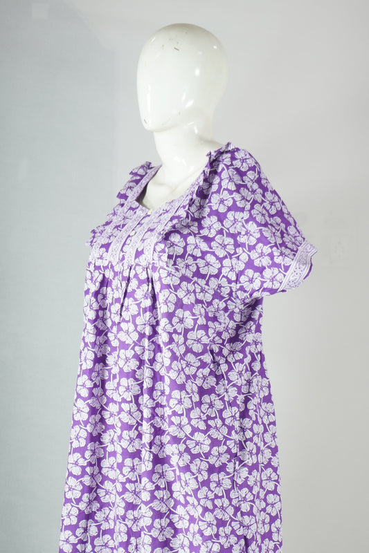 Button cotton nighty