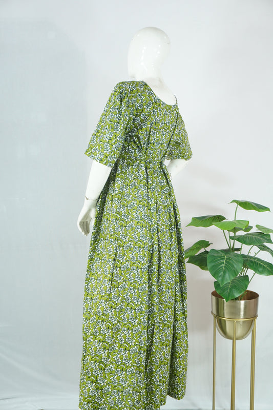 Prosion Single Tier Cotton Frock