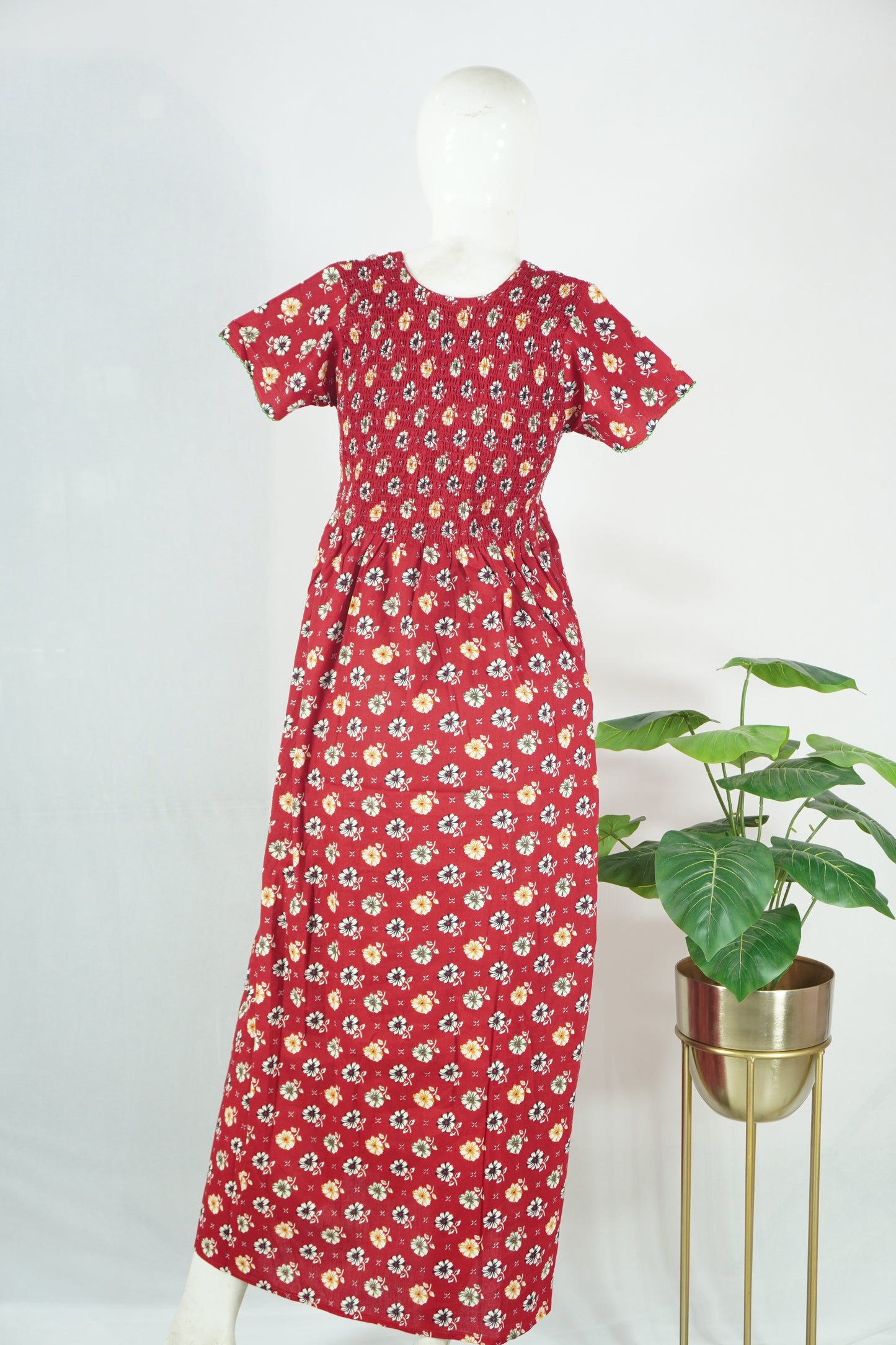 Smocking Cotton nighty