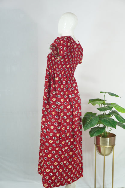 Smocking Cotton nighty